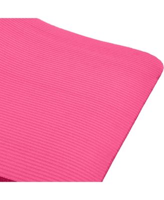 BalanceFrom GoCloud 1" Extra Thick Exercise Yoga Mat with Carrying Strap, Pink