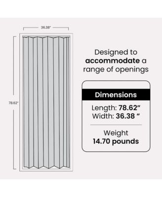 36 x 80 Inch Plaza Espresso Vinyl Accordion Door with Hardware