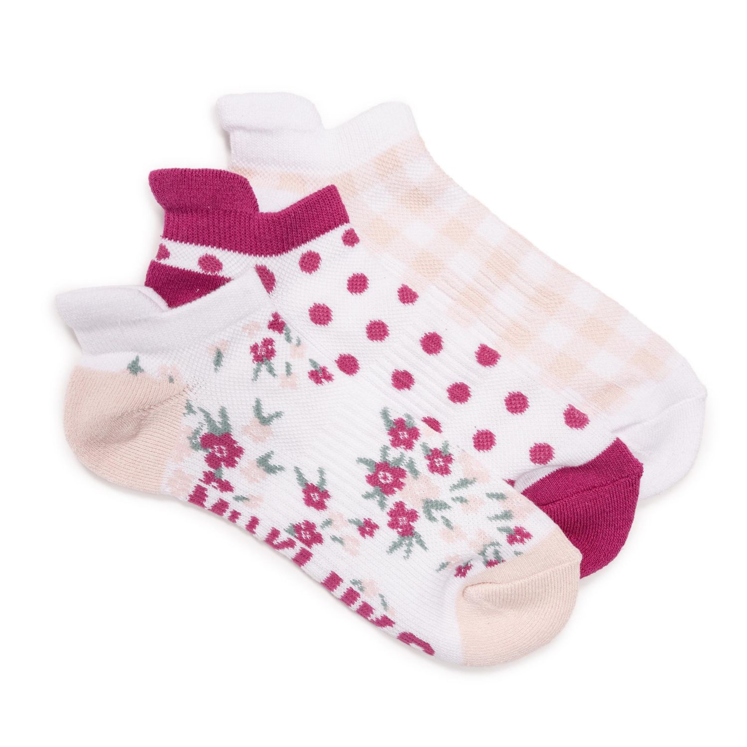 Women's 3 Pack Nylon Compression Ankle Socks, One