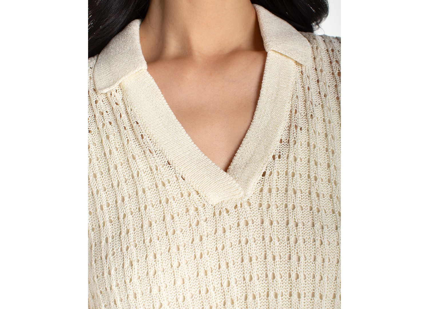 Women's Sleeveless Johnny Collar Sweater