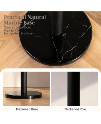 Heavy-Duty Marble Base Coat Rack with 12 Hooks & Detachable Umbrella Holder