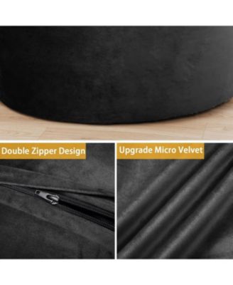 Bean Bag Chair, 4FT Giant Bean Bag for Adults, Teens, Foam Filled Bean Bag Chairs with Velvet Cover