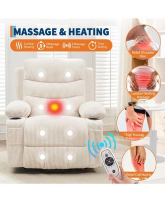 Power Lift Recliner Chair for Elderly with Massage & Heat, Single Sofa for Adults, 135° Reclining Accent Chair for Living Room or RV