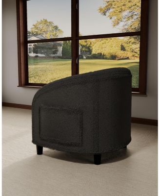 Accent Chair Barrel Boucle Chair Club Chair Sherpa Armchair Suitable for Living Room Bedroom Reception Room Office