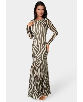 Women's Long Sleeve Powermesh Dress