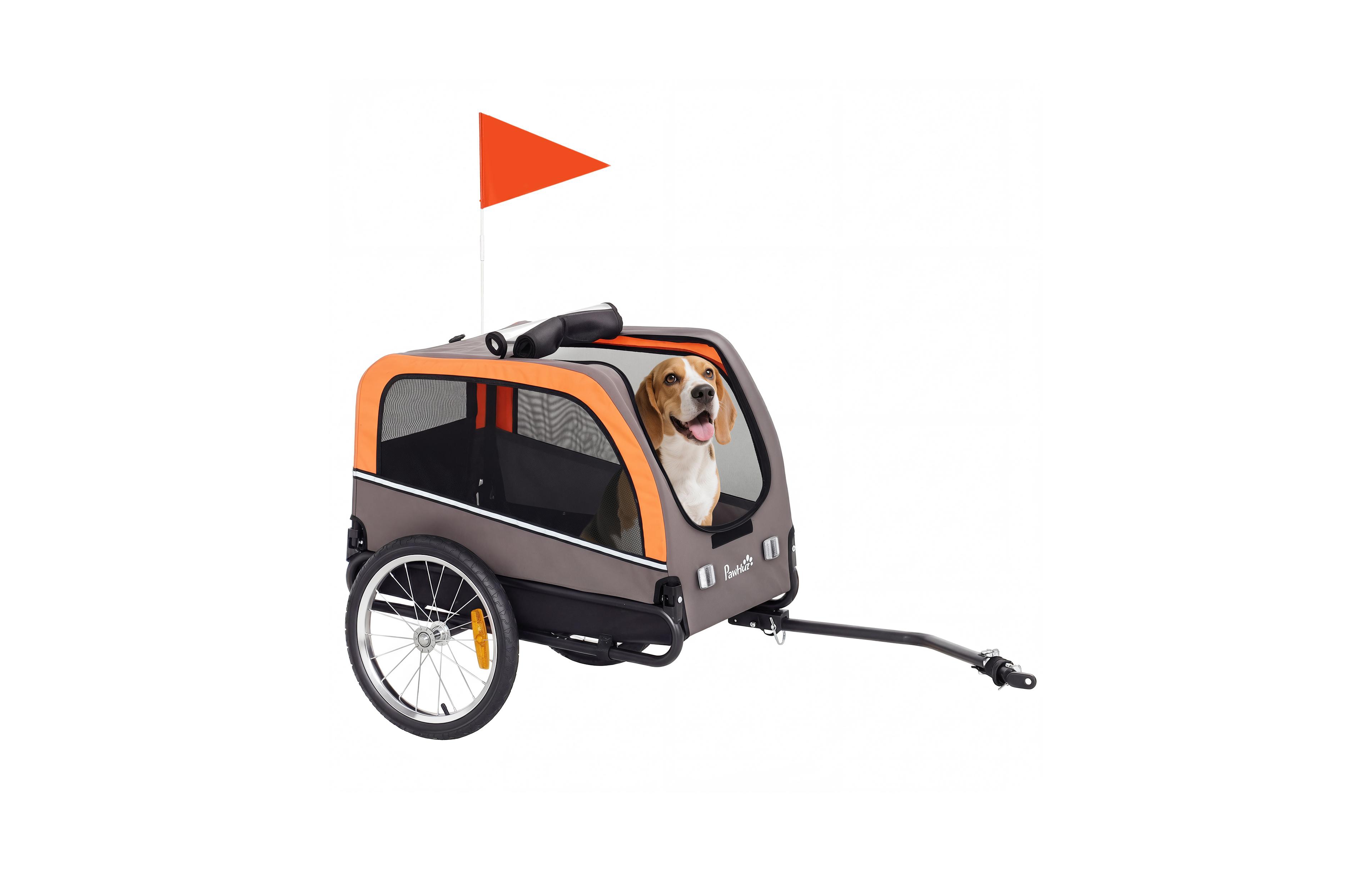PawHut Dog Bike Trailer, Pet Cart Wagon Cart Carrier Attachment