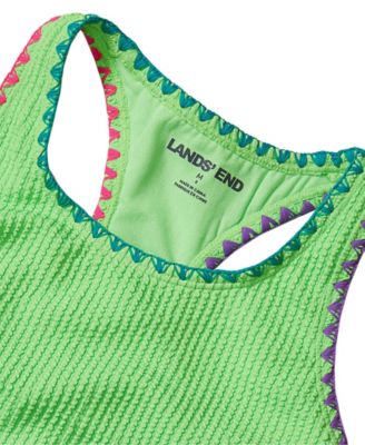 Girls Chlorine Resistant Embroidered Bikini Swimsuit Set