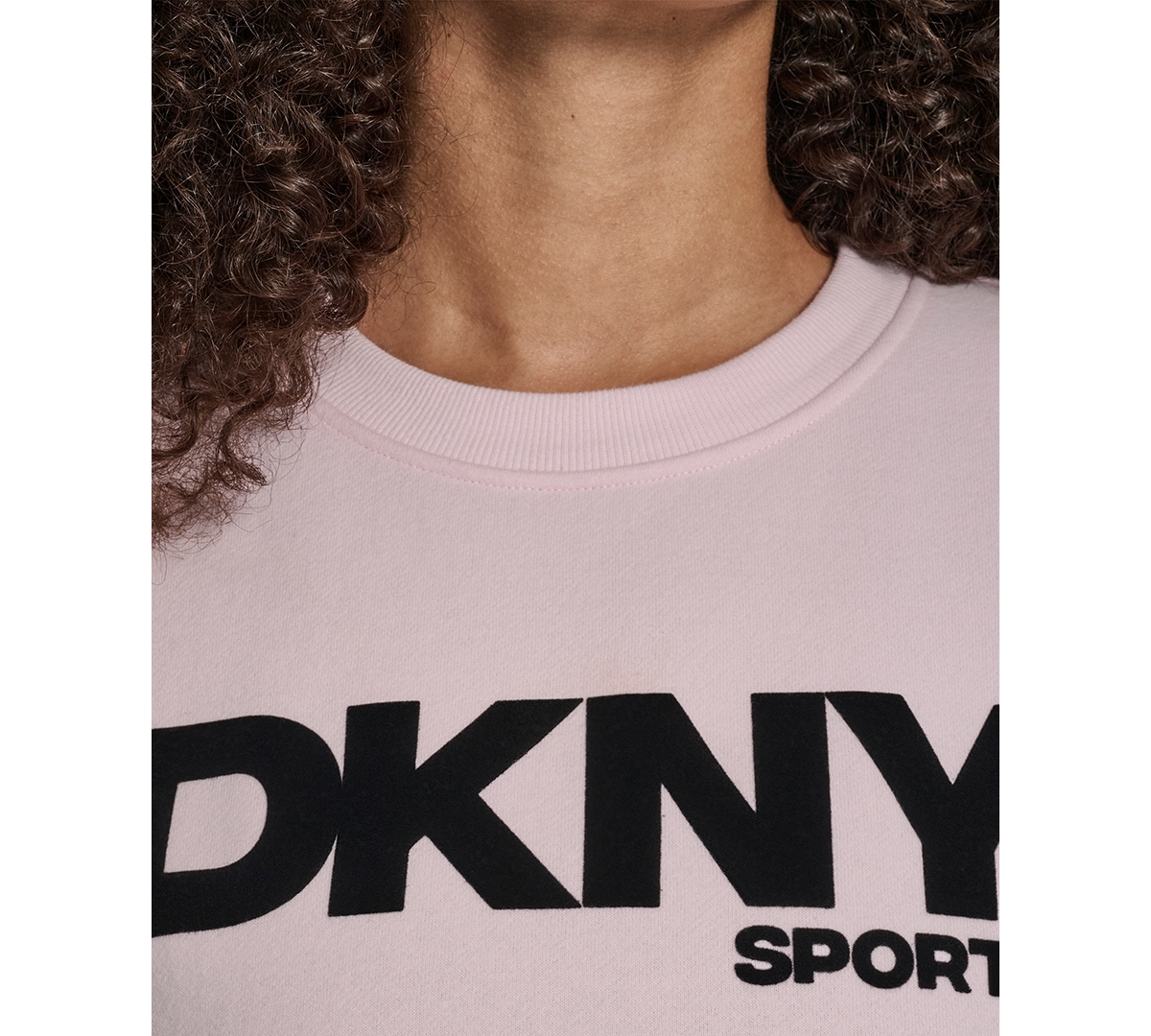 Dkny Women's Nolita Logo Detail Crew Neck Sweatshirt