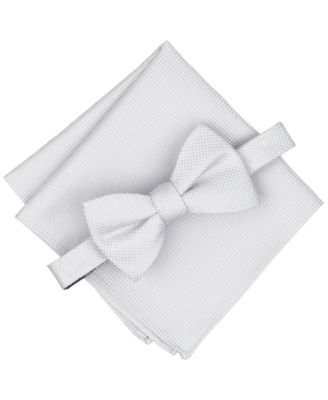 Men's Wolfe Solid Bow Tie and Pocket Square, 2-Piece Set