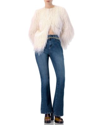 Women's Fringe Coat with Snap Closures