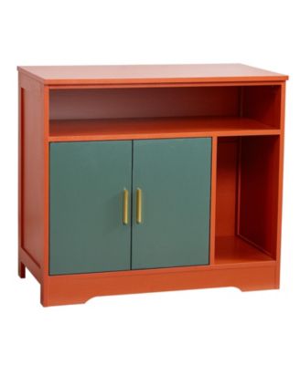 Modern Cat Litter Box Enclosure with Shelf, 31" Hidden Kitty Washroom Cabinet & End Table