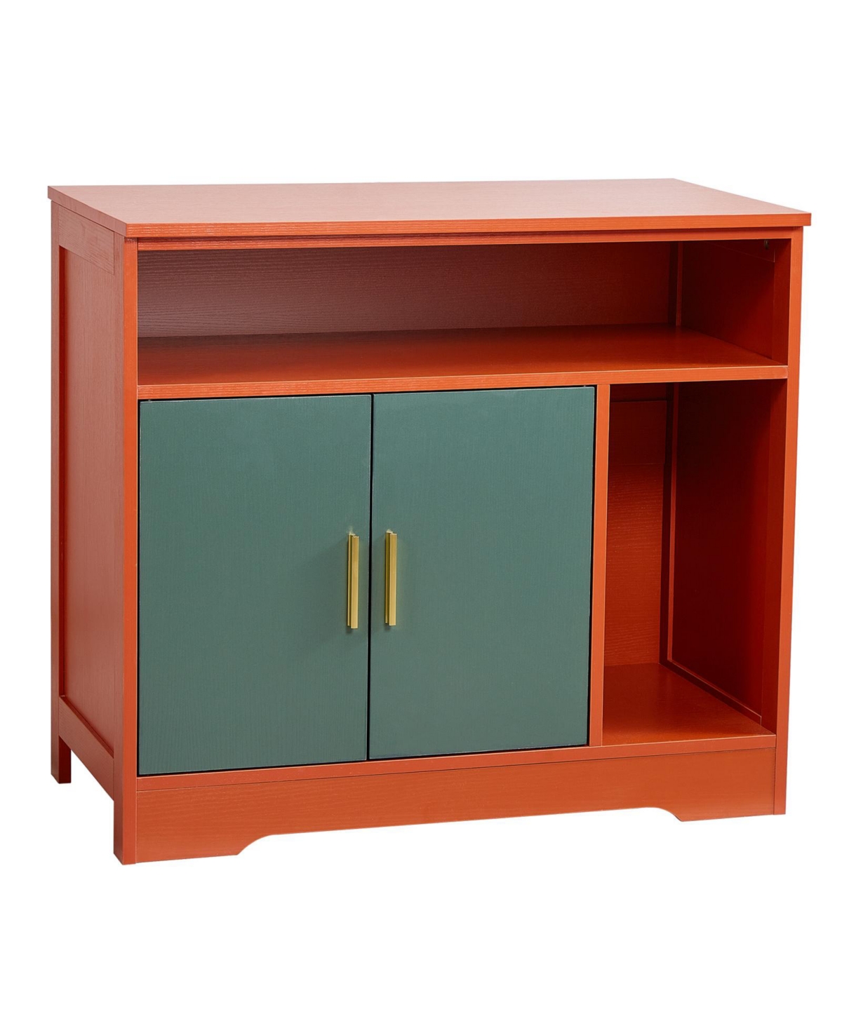 Aostirmotor Modern Cat Litter Box Enclosure with Shelf, 31" Hidden Kitty Washroom Cabinet & End Table