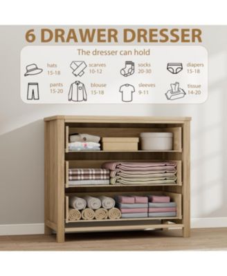 Rattan 3 Drawer Dresser, 29" Tall Boho Wooden Chest for Bedroom, Living Room