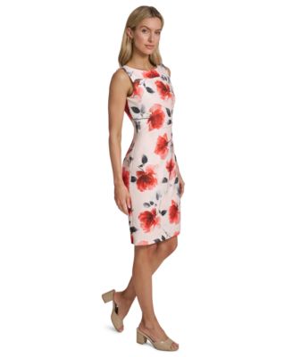 Women's Starburst Crewneck Sheath Dress