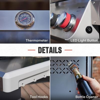 Mesa 410MBZ Propane Gas Grill with Broil-Zone and Glass Clearview