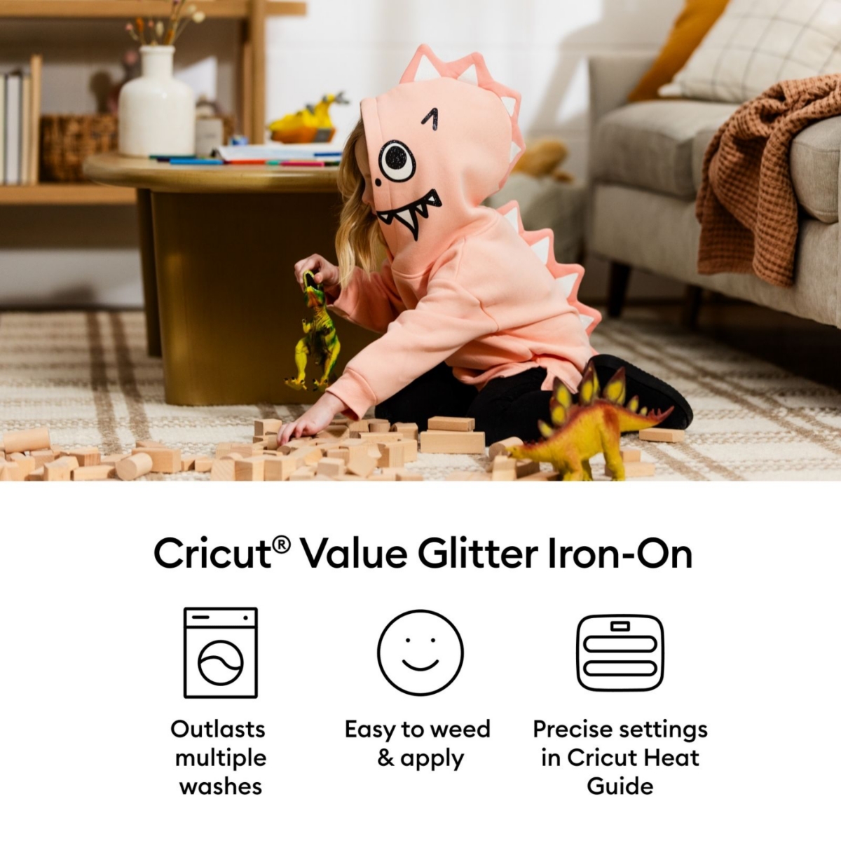 Cricut Glitter Value Iron-on Heat Transfer Vinyl - 10 x 8 ft