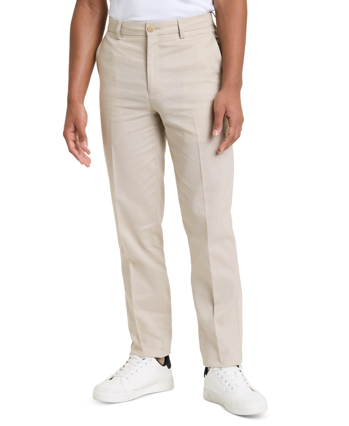 Детские Michael Kors Boys' 8-20 Linen Khaki Button-Up Pants — фото 1