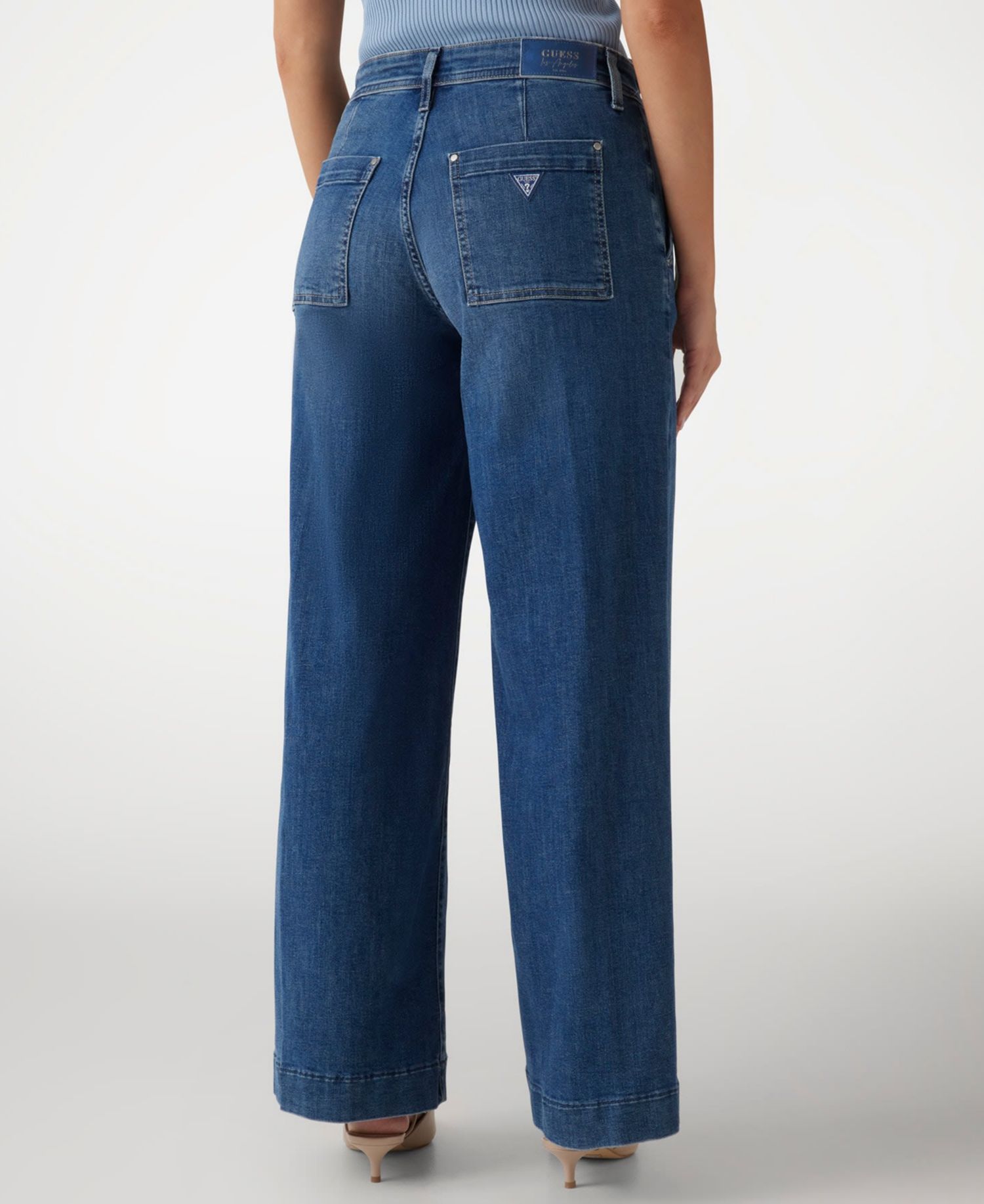 Women's Zoya Wide-Leg Faded High-Rise Jeans