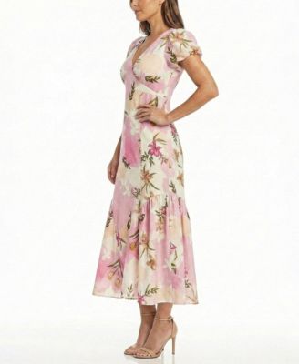 Petite V-Neck Short-Sleeve Dress