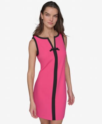 Women's Contrast Trim Sheath Dress 
