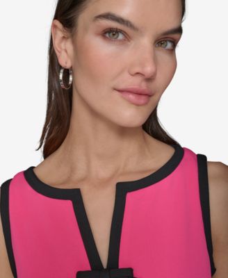 Women's Contrast Trim Sheath Dress 