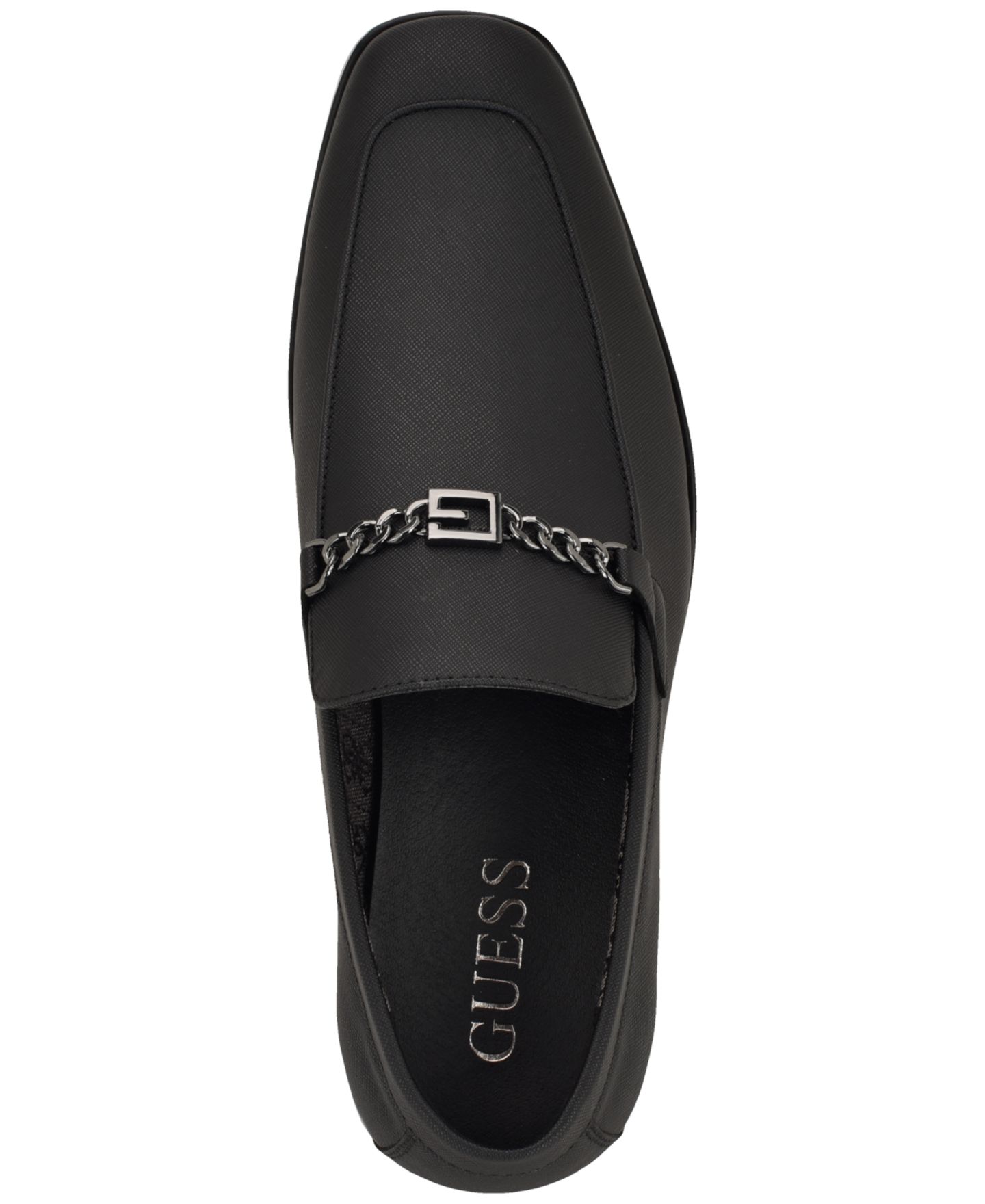 Мужские туфли GUESS Hacam Slip-On Dress Loafers, цвет: Чёрный — фото 4