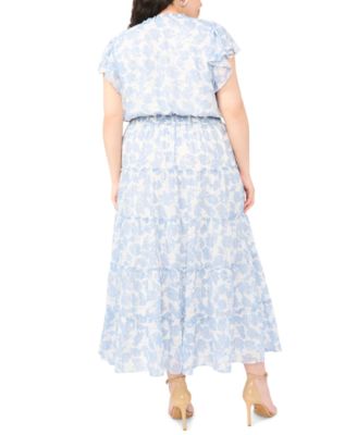 Plus Size Smocked Waist Tiered Dress