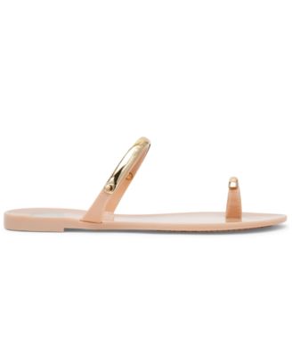 Women's Ivonna Embellished Toe Ring Jelly Flat Sandals