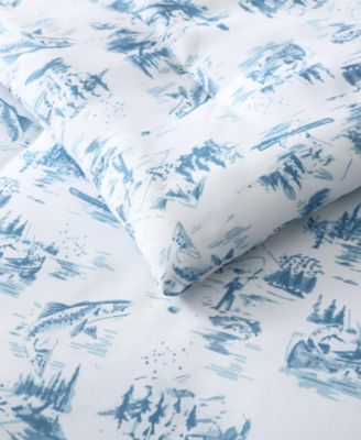 Fish Town Toile Reversible 3-Pc. Comforter Set, Full/Queen