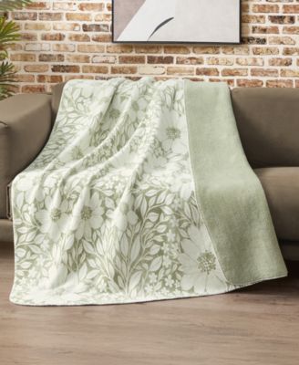 Printed Chenille Reversible Throw, 50"x70"