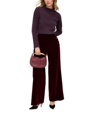 Women's Maiden Wide Leg Velvet Trouser