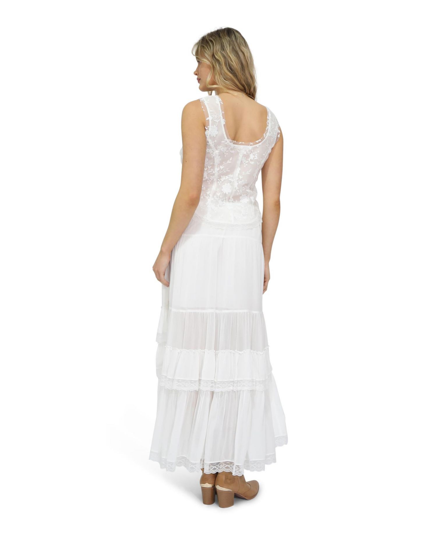 Women's Belle and Bloom Wanderlace Ruffle Maxi Skirt