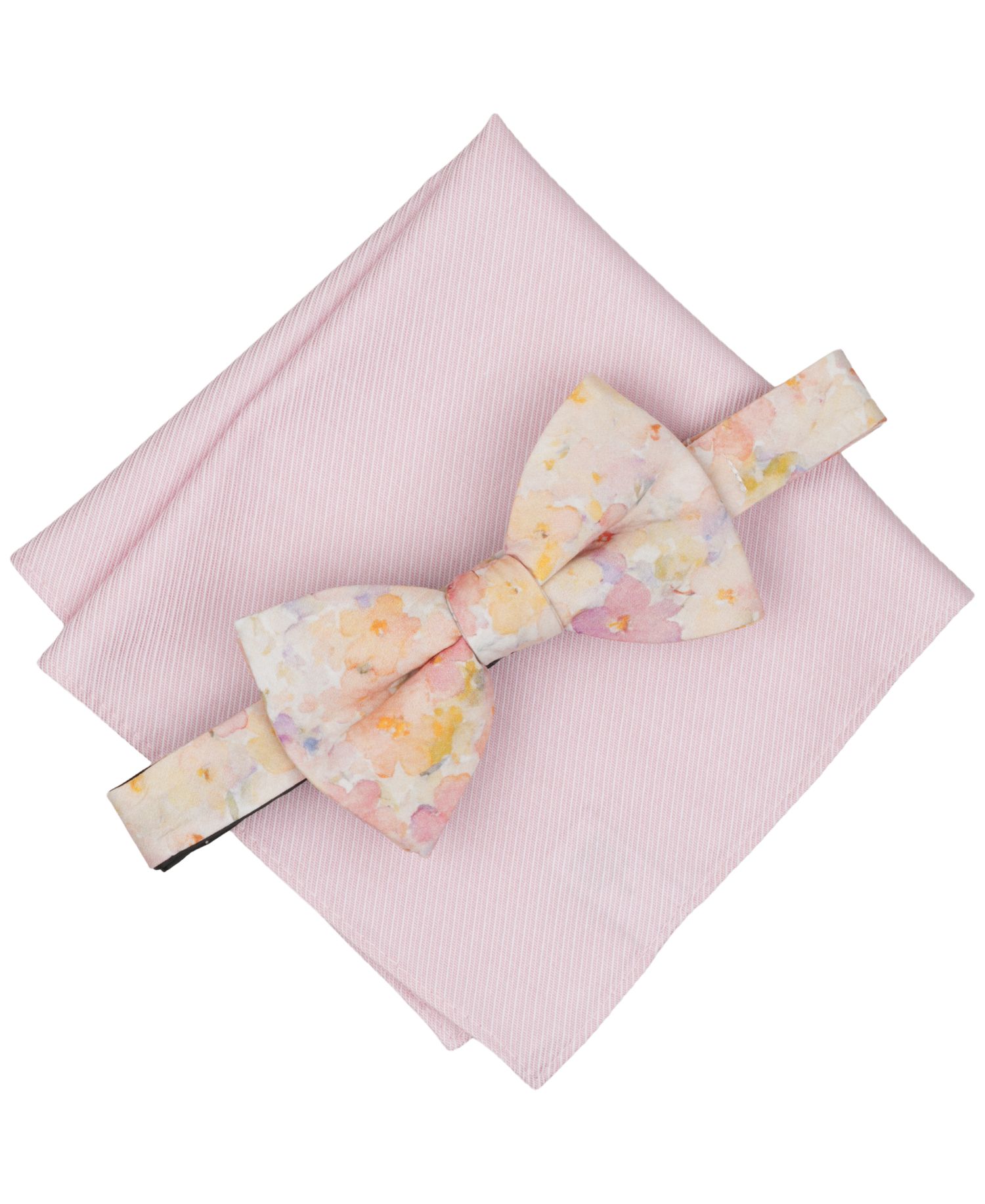 Men's Leon Floral Bow Tie and Pocket Square, 2-Piece Set
