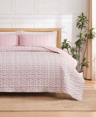 Floral Hazel Cherry Blossom 3-Pc. Quilt Set, Full/Queen