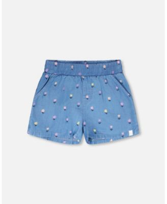 Toddler Girls Chambray Shorts