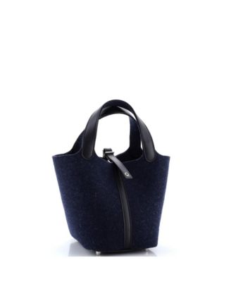 PM Picotin Lock Bag Felt with Leather