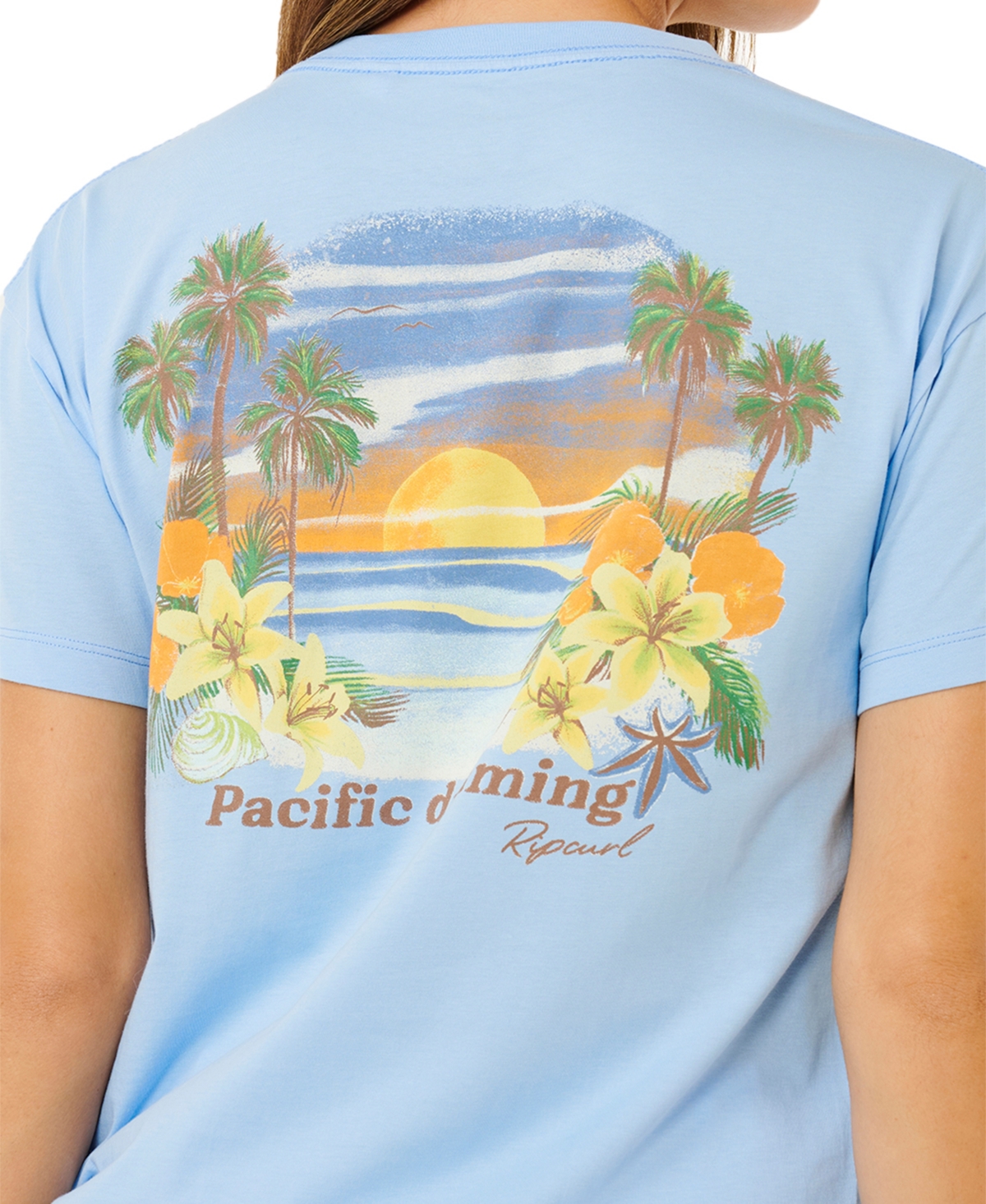 Rip Curl Women's Poolside Relaxed Printed Crewneck T-Shirt