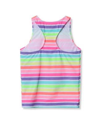 Big Girls Plus Chlorine Resistant Racer Back Tankini Swim Top