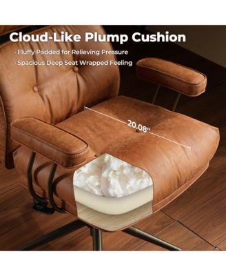 Ergonomic Swivel Office Chair, Extra Wide Comfy Desk Chair with Lumbar Support, Height Adjustable Modern Executive Computer Chair