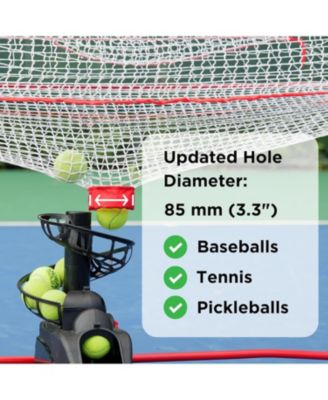 Portable Baseball and Tennis Ball Recycling System Net 6 x 7ft with Fiberglass Frame and Carrying Bag for Continuous Training Loop Net Only