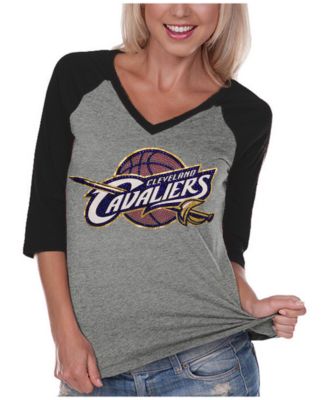 Gameday Couture - Women's Cleveland Cavaliers Bling Rhinestone Raglan T-Shirt