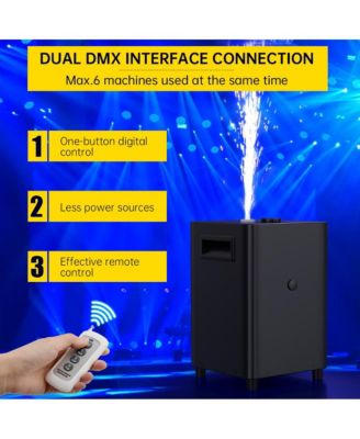 600W Safe Indoor Cold Spark Machine with DMX, Wireless Control & 13ft Adjustable Spray for Stages