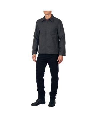 Men's Grant 28" Open Bottom Jacket Wool Blend JD Bomber Zippered Jacket