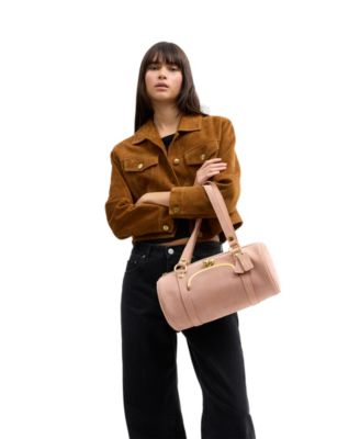 Originals Barrel Medium Suede Kisslock Slim Shoulder Bag