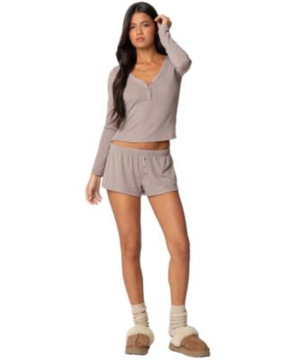 Women's Keely Pointelle Henley Top