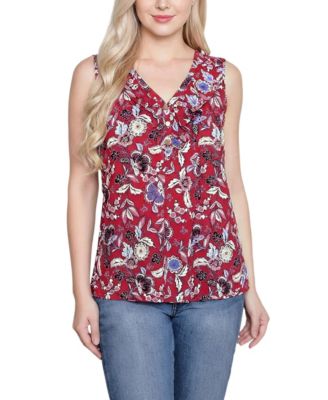 Petite Sleeveless Knit V-Neck Top