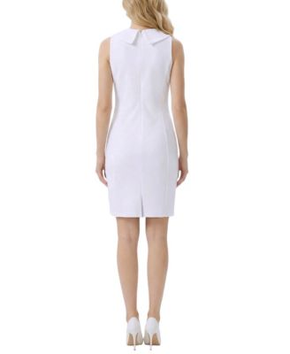 Petite Sleeveless Shawl Collar Dress