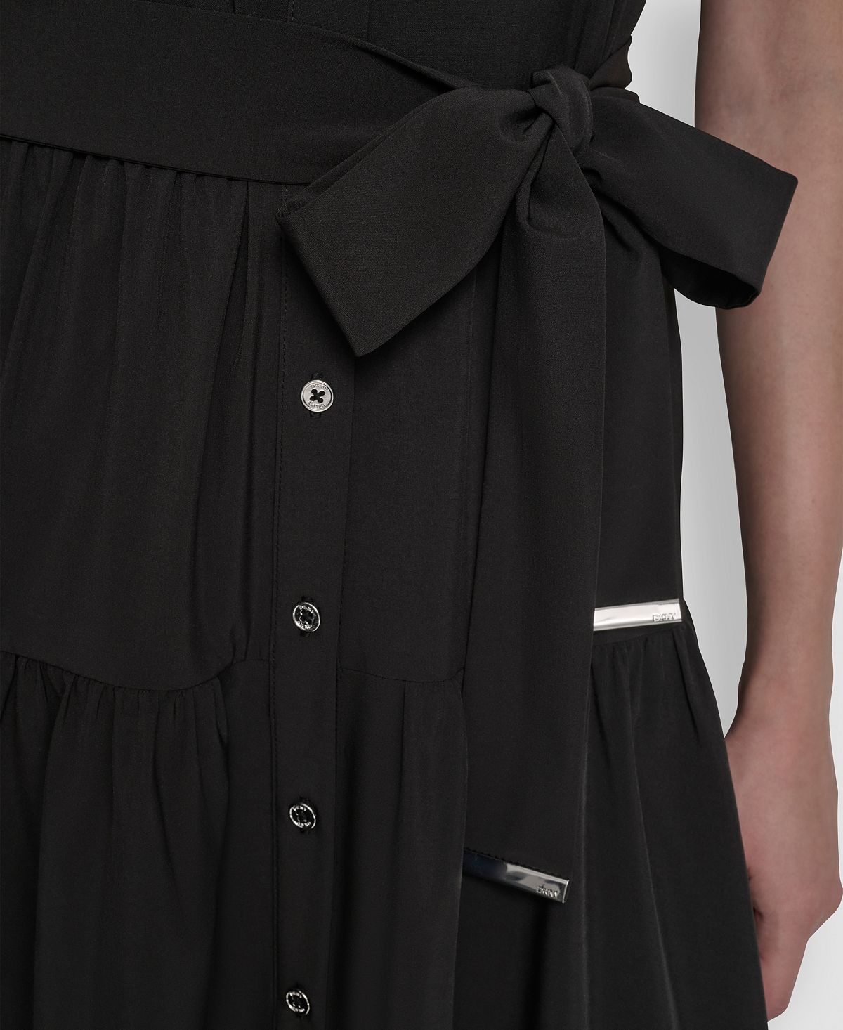 DKNY Women's Cap-Sleeve Drop Waist Shirt Dress view 5 — MAYCSS fashion products