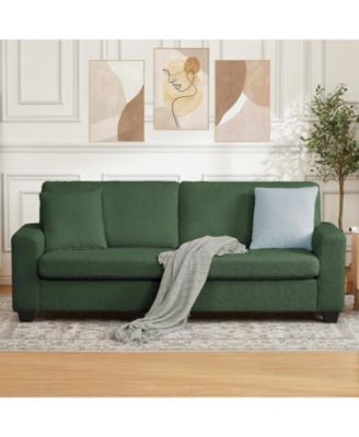 Modern Sofa, 3 Seater Deep Seat Couch with Wide Armrest, Removable Washable Cushion Cover