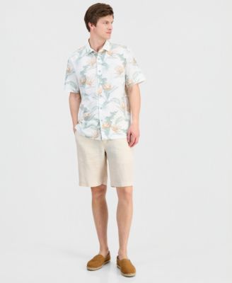 Men's Costa Wave Festa Fronds Printed Camp Shirt